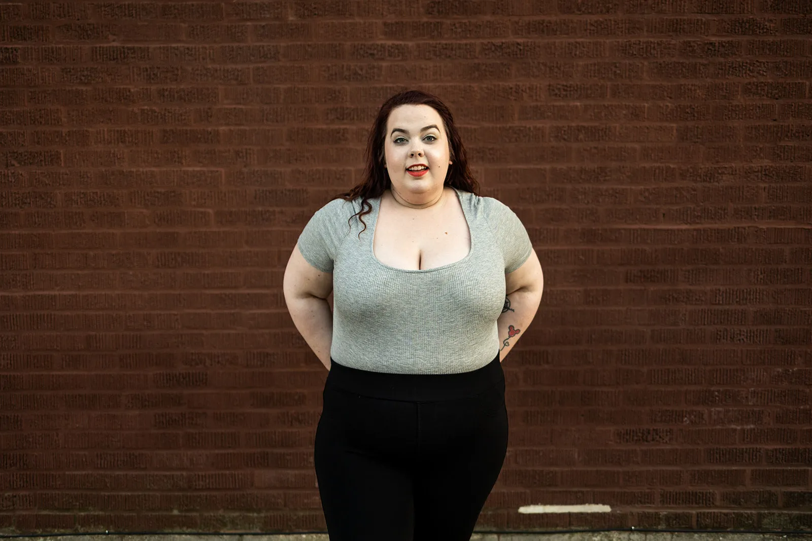 diandra short sleeve bodysuit in heather grey