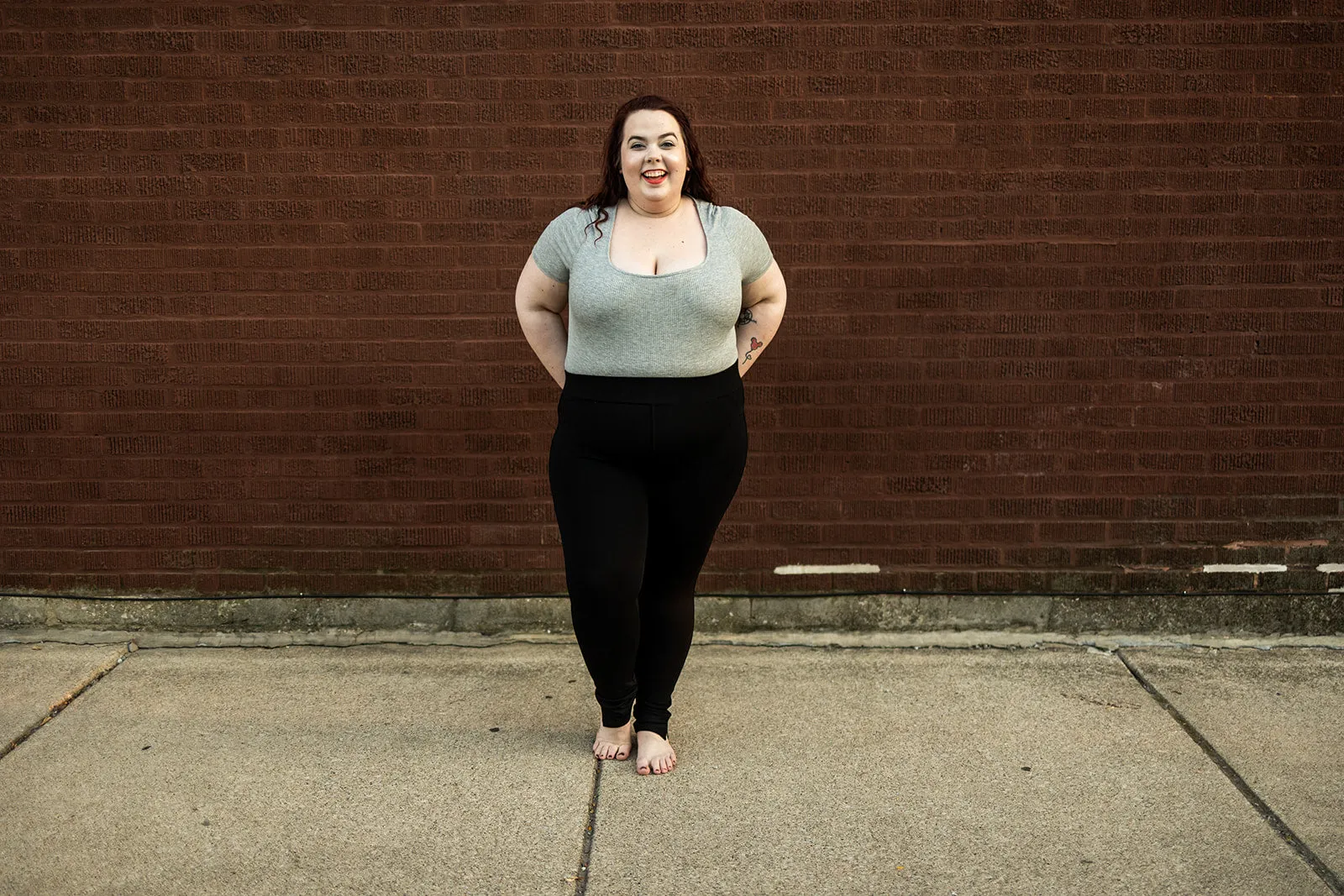 diandra short sleeve bodysuit in heather grey