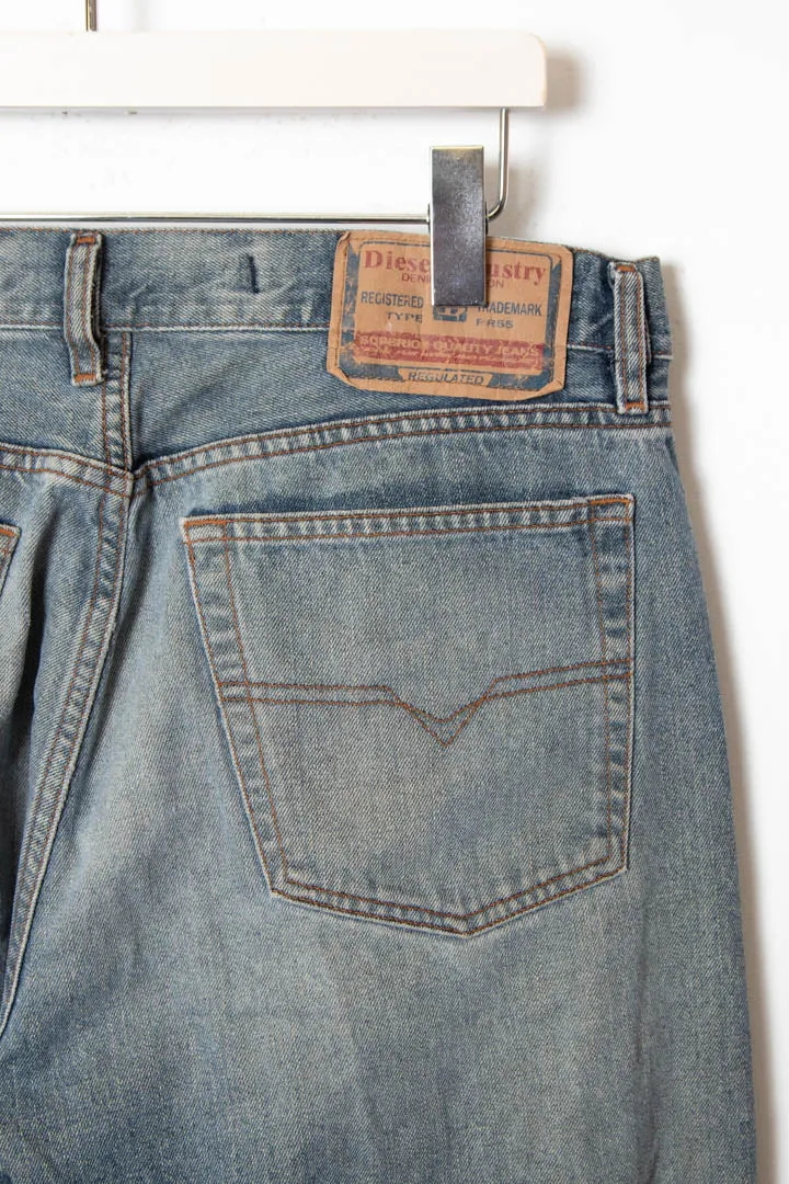 Diesel Relaxed Straight Leg Denim Jeans (W32 x L30)