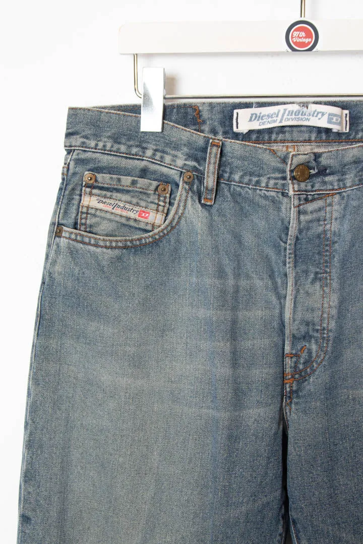 Diesel Relaxed Straight Leg Denim Jeans (W32 x L30)