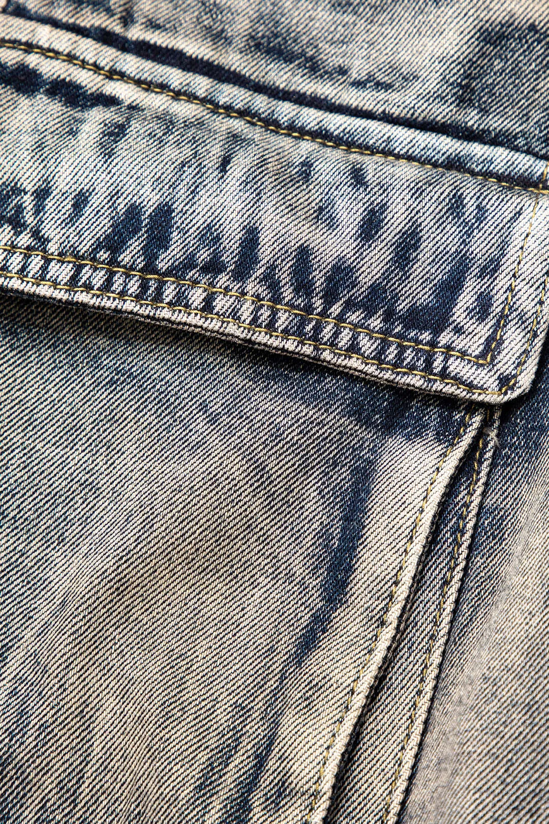 Dora - Ombre Multi Pocket Woman's Wide Leg Cargo Jeans