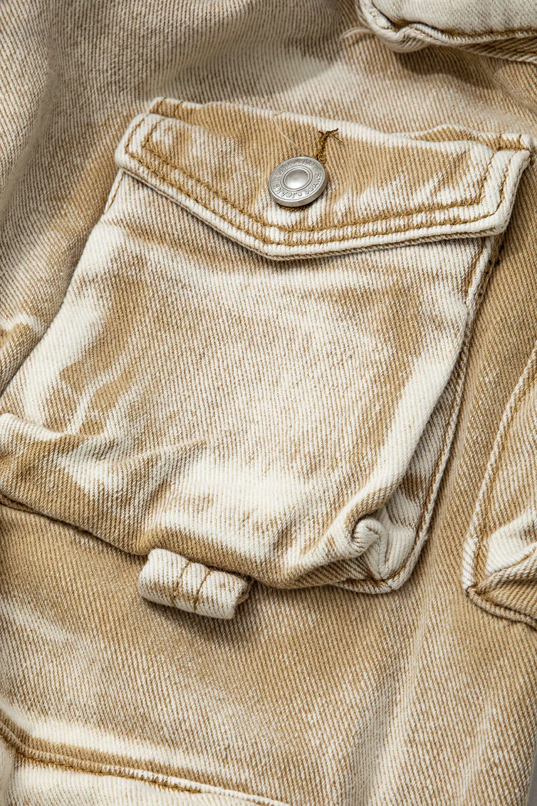 Dora - Ombre Multi Pocket Woman's Wide Leg Cargo Jeans
