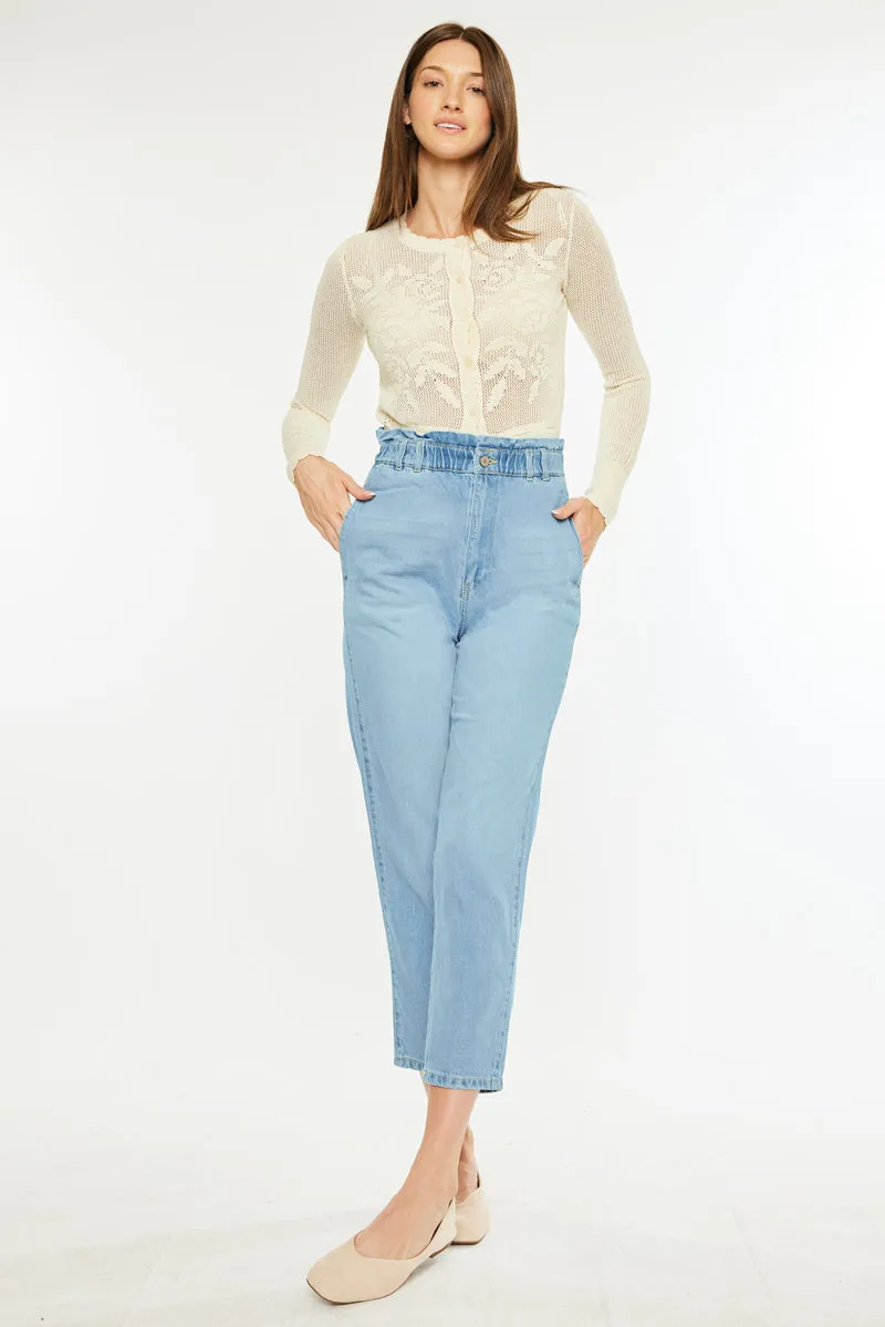 Dottie Ultra High Rise Paper Bag Slouch Fit Jeans