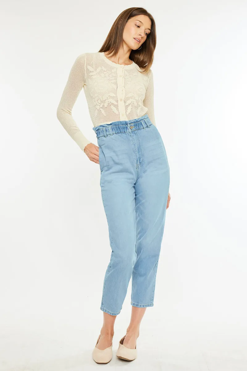 Dottie Ultra High Rise Paper Bag Slouch Fit Jeans