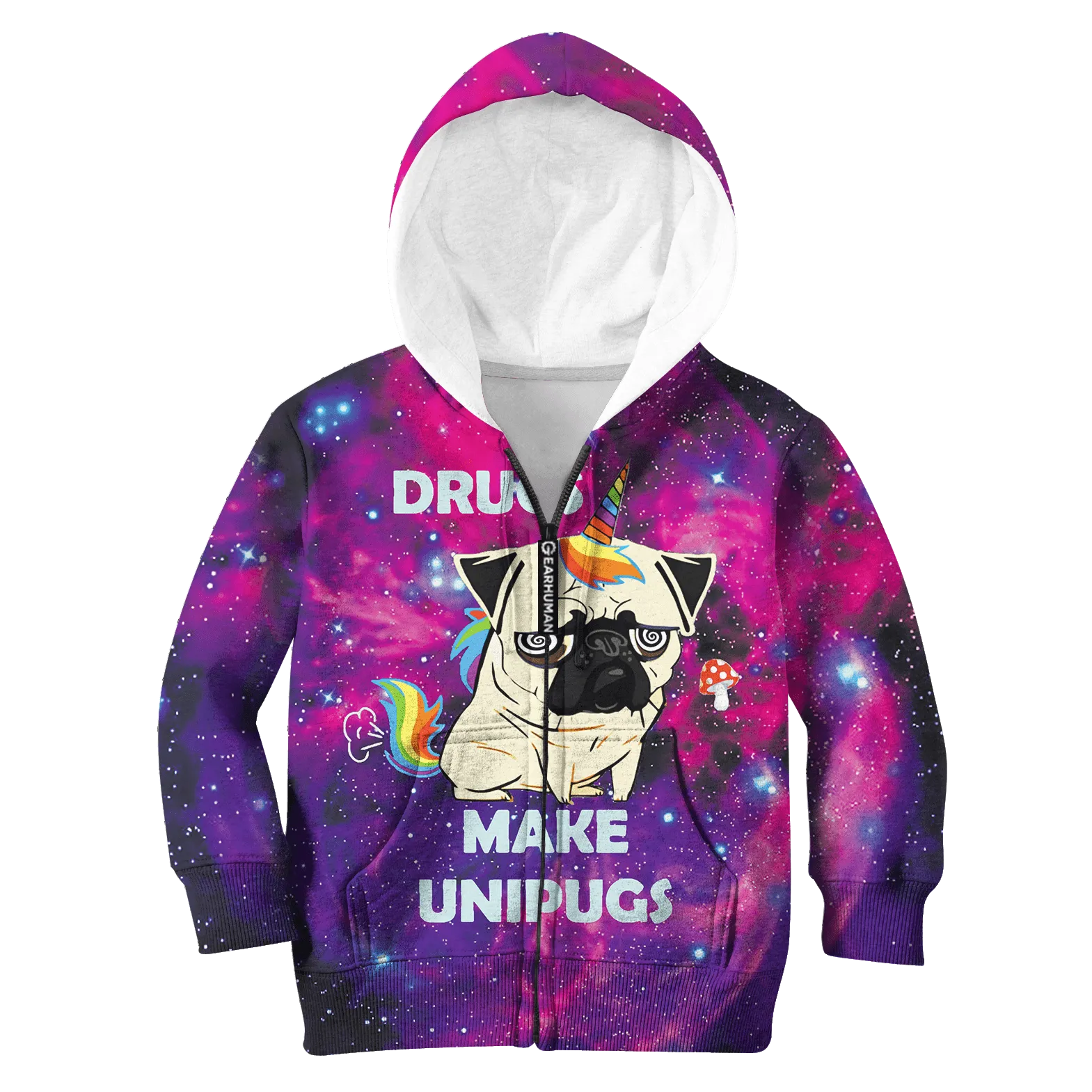 Drugs Make Unipugs Custom Cosplay Kid Hoodie