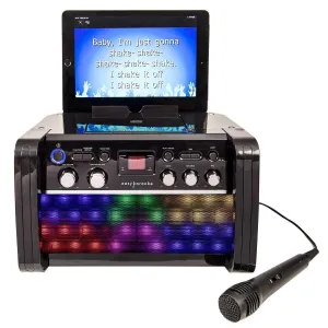 Easy Karaoke Bluetooth® Karaoke System with LED Light Effects   1 Microphone
