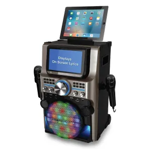 Easy Karaoke Ultimate Bluetooth® Karaoke Machine with LED Multi-Colour Light Effects