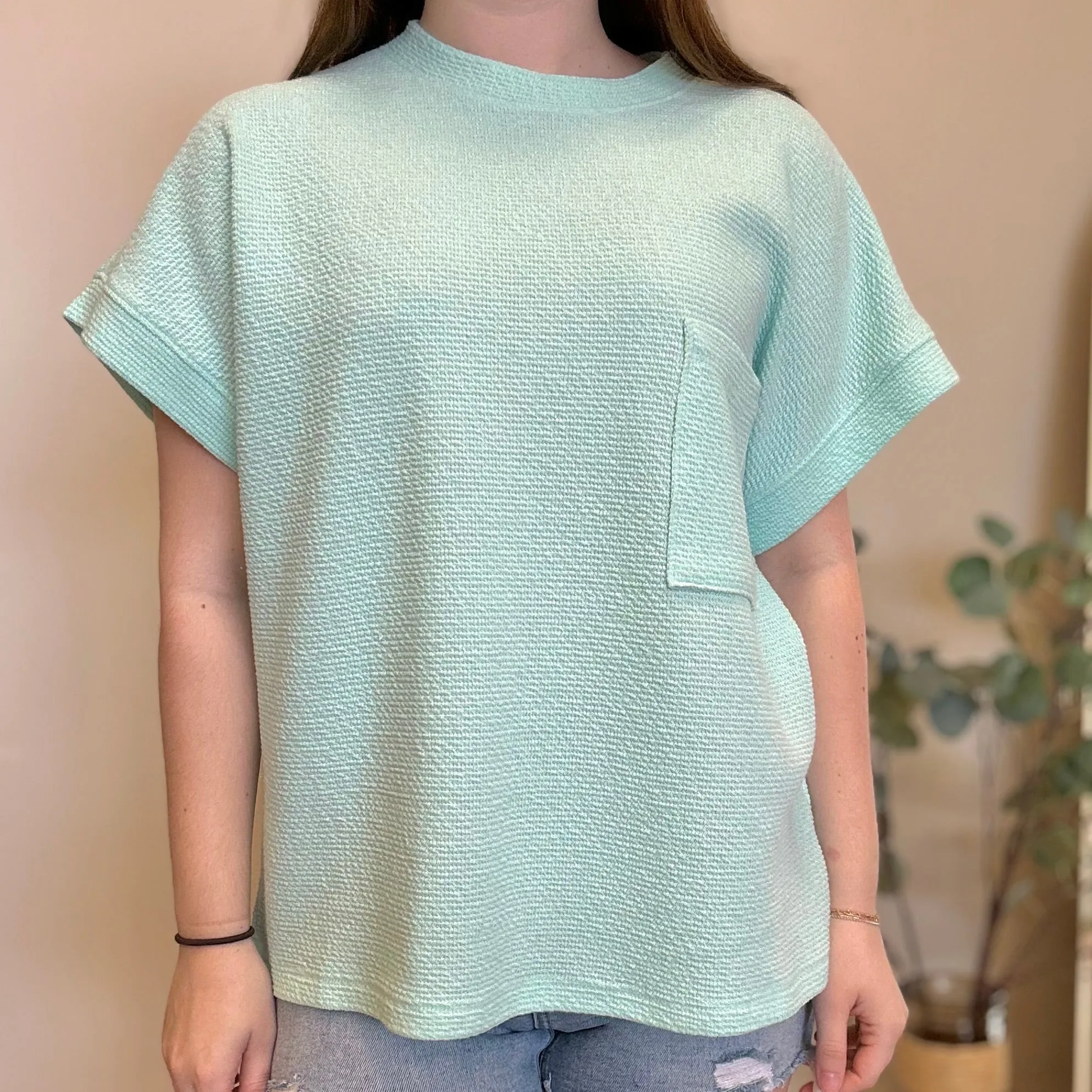 Easygoing Sheer Knit Top