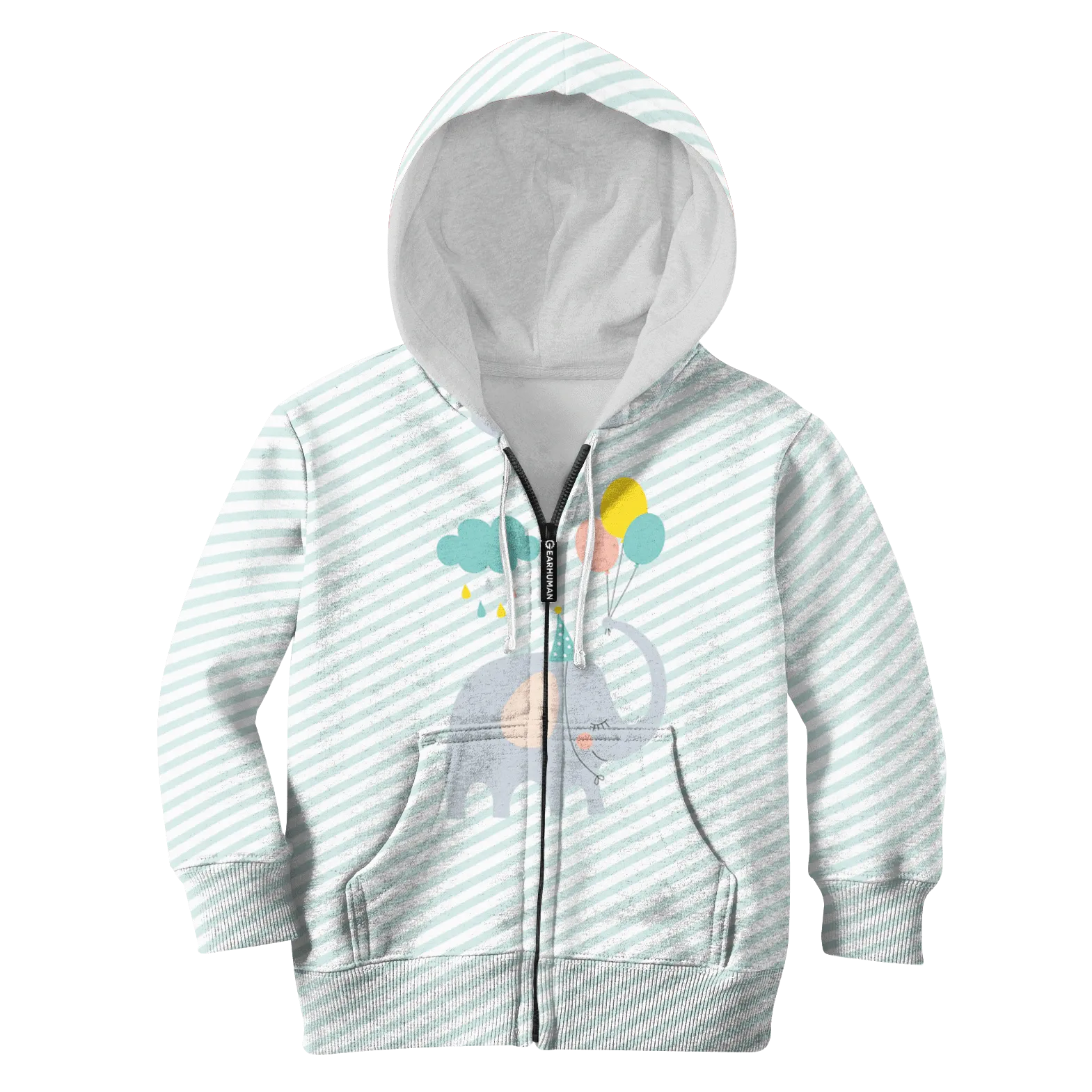 Elephant with balloon Kid Custom Cosplay Hoodies