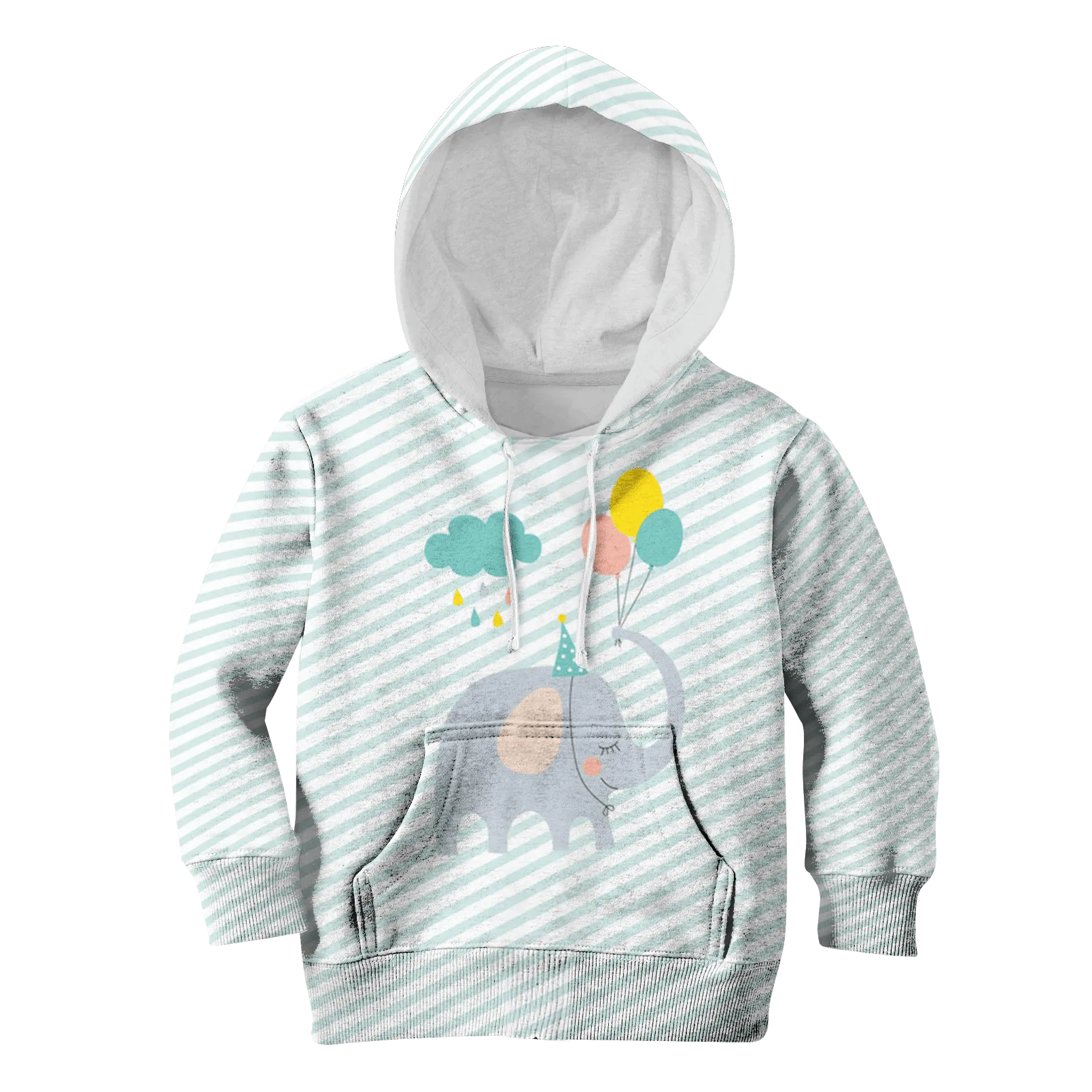 Elephant with balloon Kid Custom Cosplay Hoodies