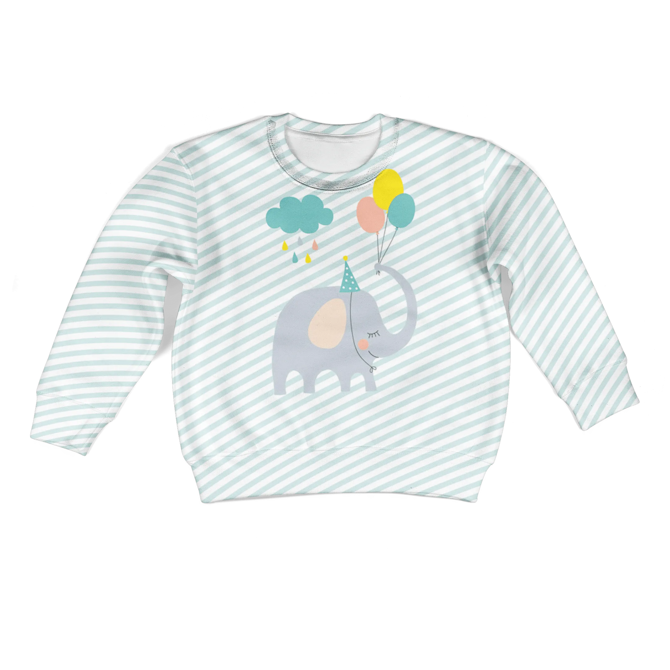 Elephant with balloon Kid Custom Cosplay Hoodies