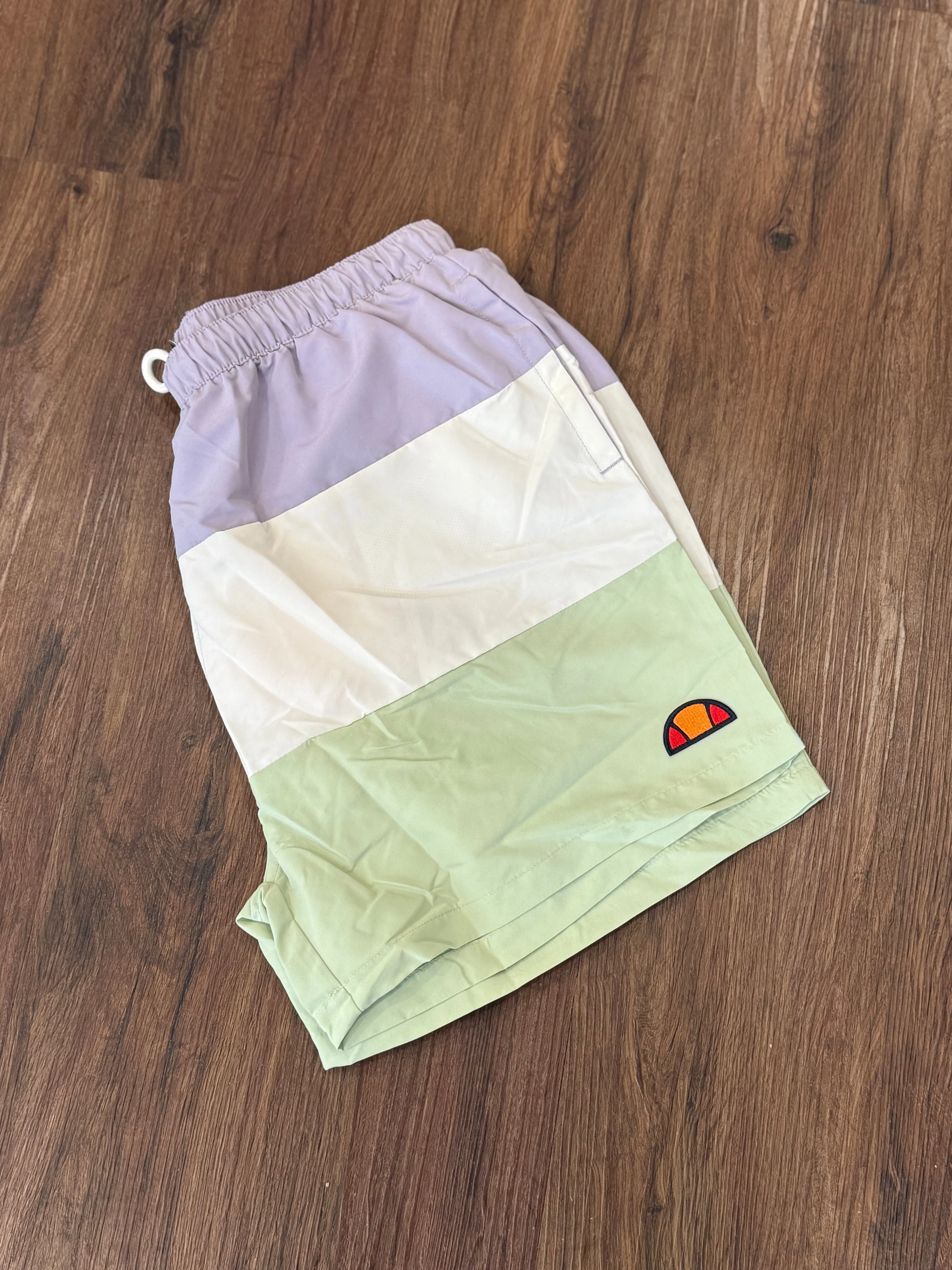 Ellesse Cielo Swim Shorts Lavender/Off White/Green