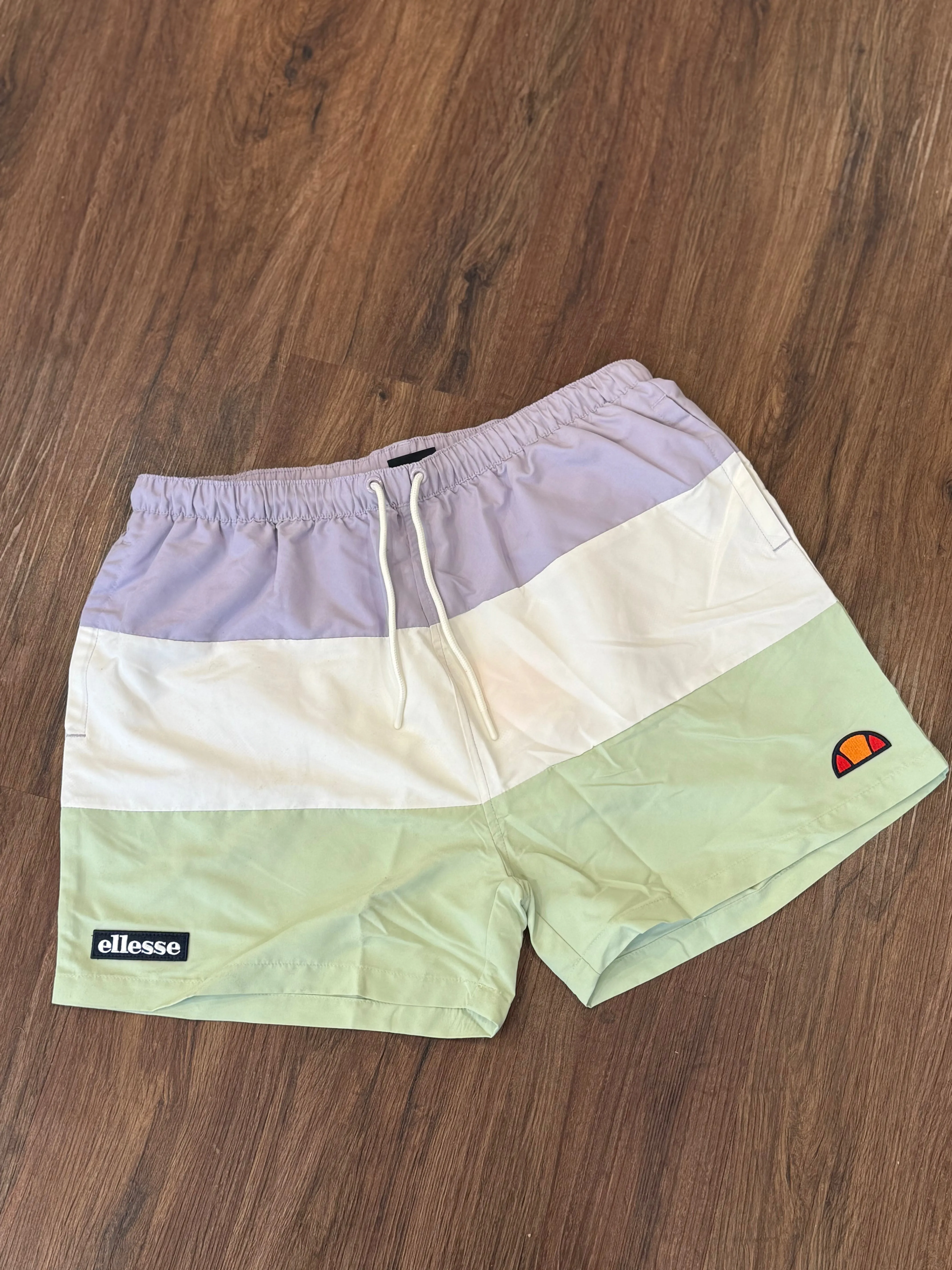 Ellesse Cielo Swim Shorts Lavender/Off White/Green