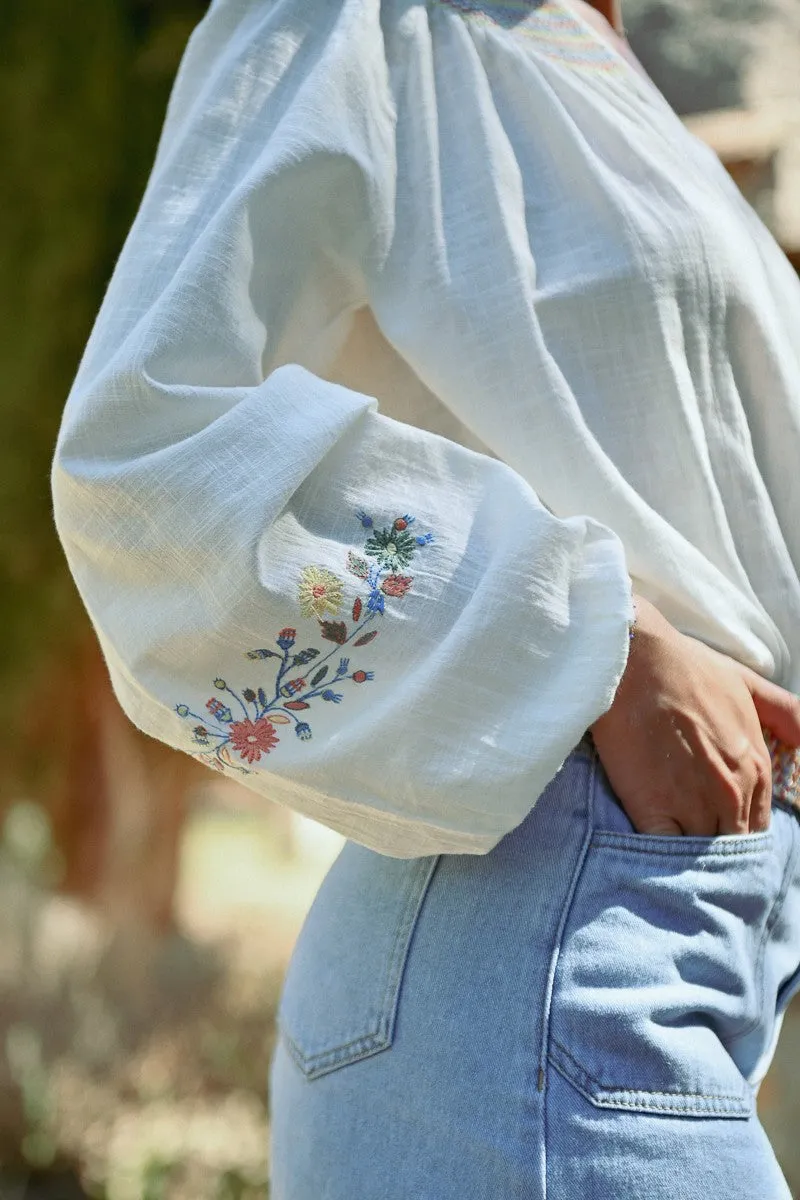 Embroidered Bohemian Blouse
