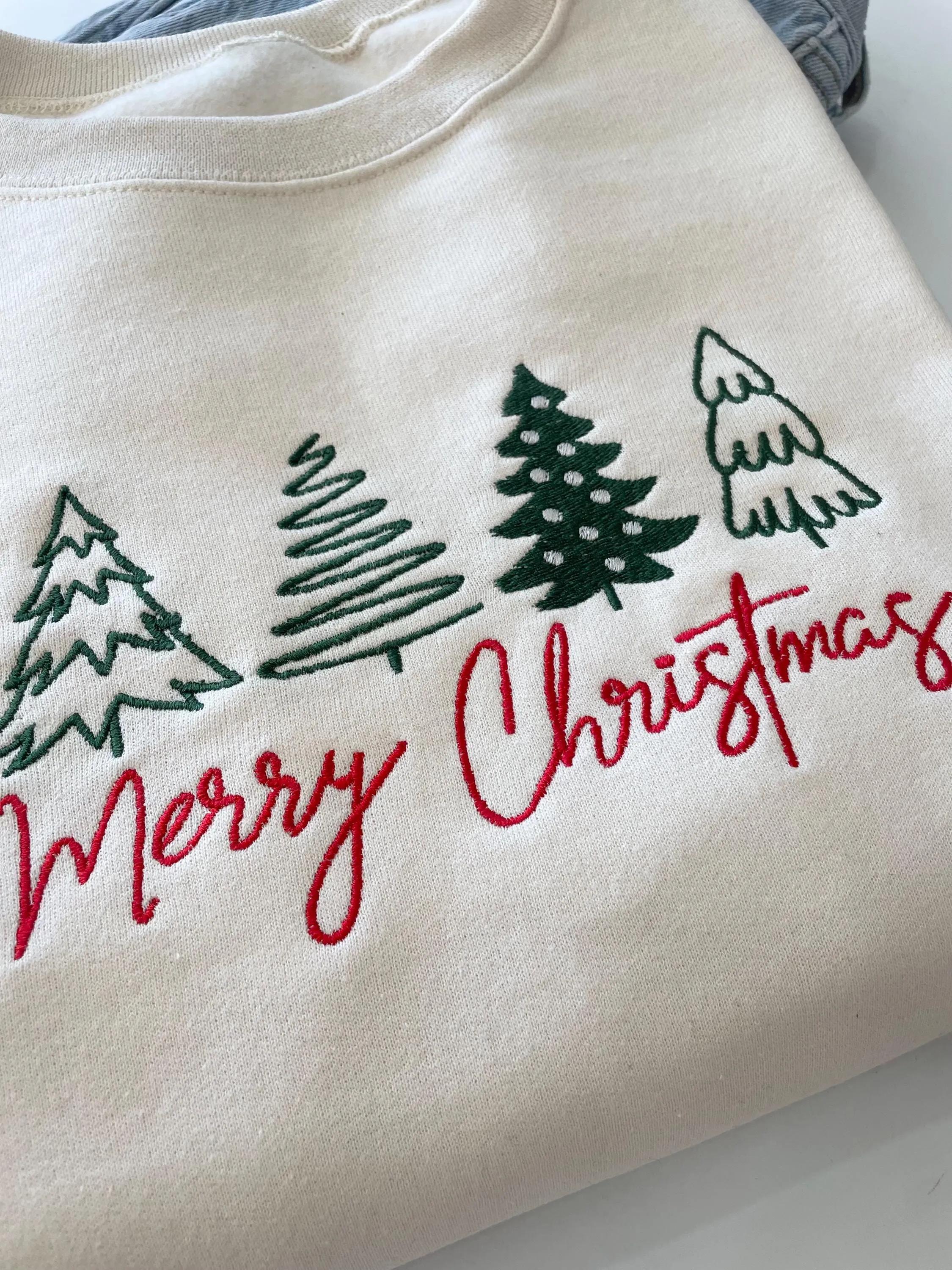 Embroidered Merry Christmas Sweater - Christmas Eve Sweater - Womens Christmas Outfit