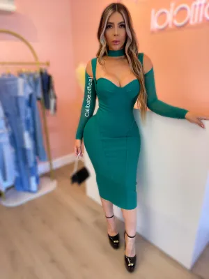 Emery Bandage Dress(Green)