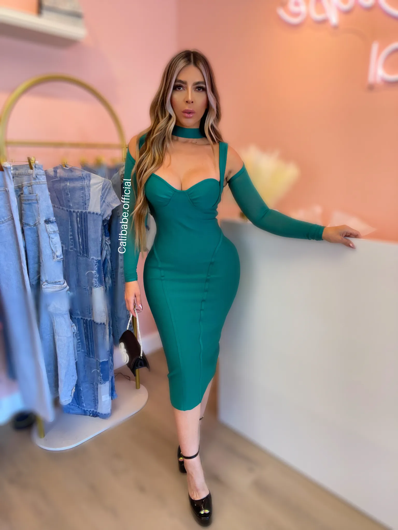 Emery Bandage Dress(Green)