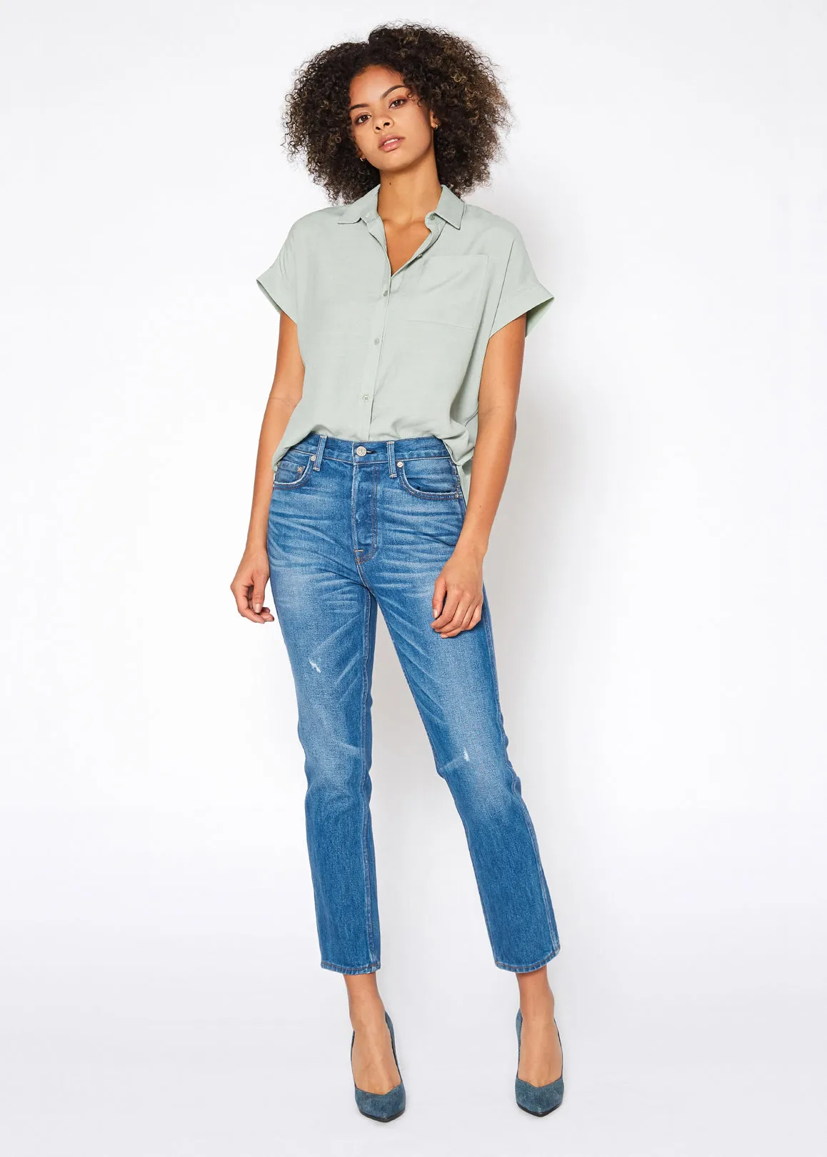 Eve High Rise Crop Slim Straight