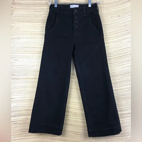 EVERLANE The Button-Fly Wide-Leg Jean In Black Size 23