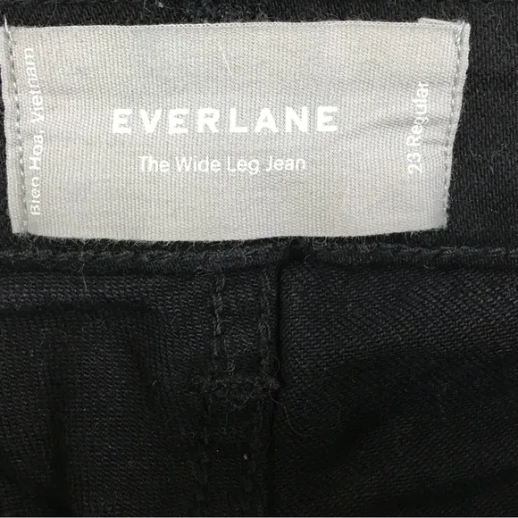 EVERLANE The Button-Fly Wide-Leg Jean In Black Size 23