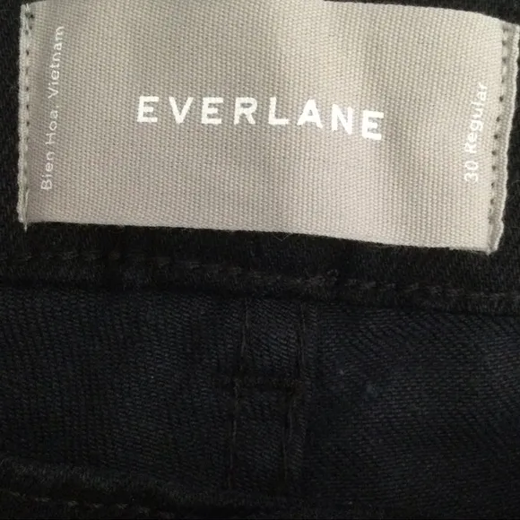 Everlane The Mid Rise Skinny Black Jeans