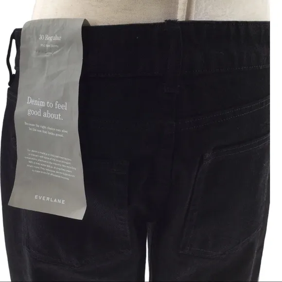 Everlane The Mid Rise Skinny Black Jeans