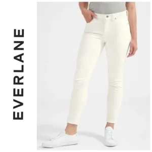 Everlane The Mid-Rise Skinny Jeans White 30 Ankle