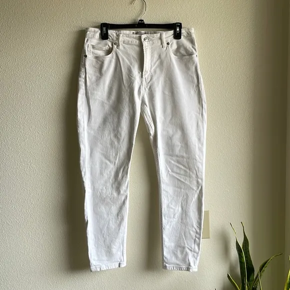 Everlane The Mid-Rise Skinny Jeans White 30 Ankle
