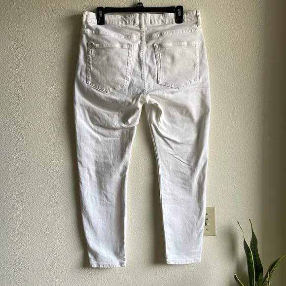 Everlane The Mid-Rise Skinny Jeans White 30 Ankle