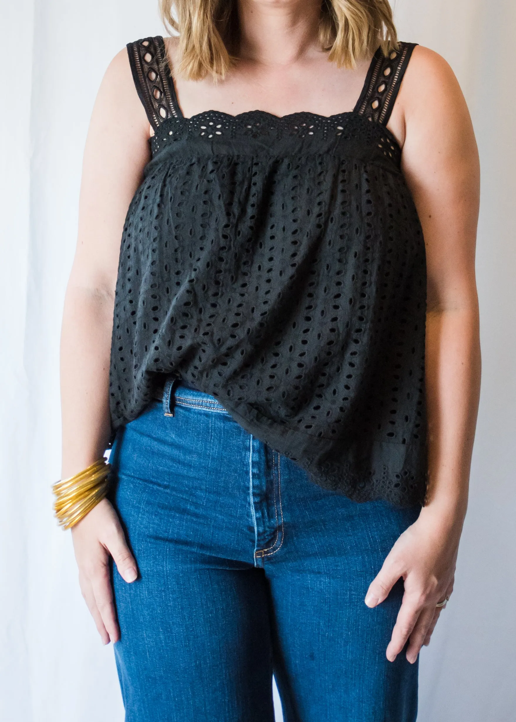 Eyes on You Eyelet Tank