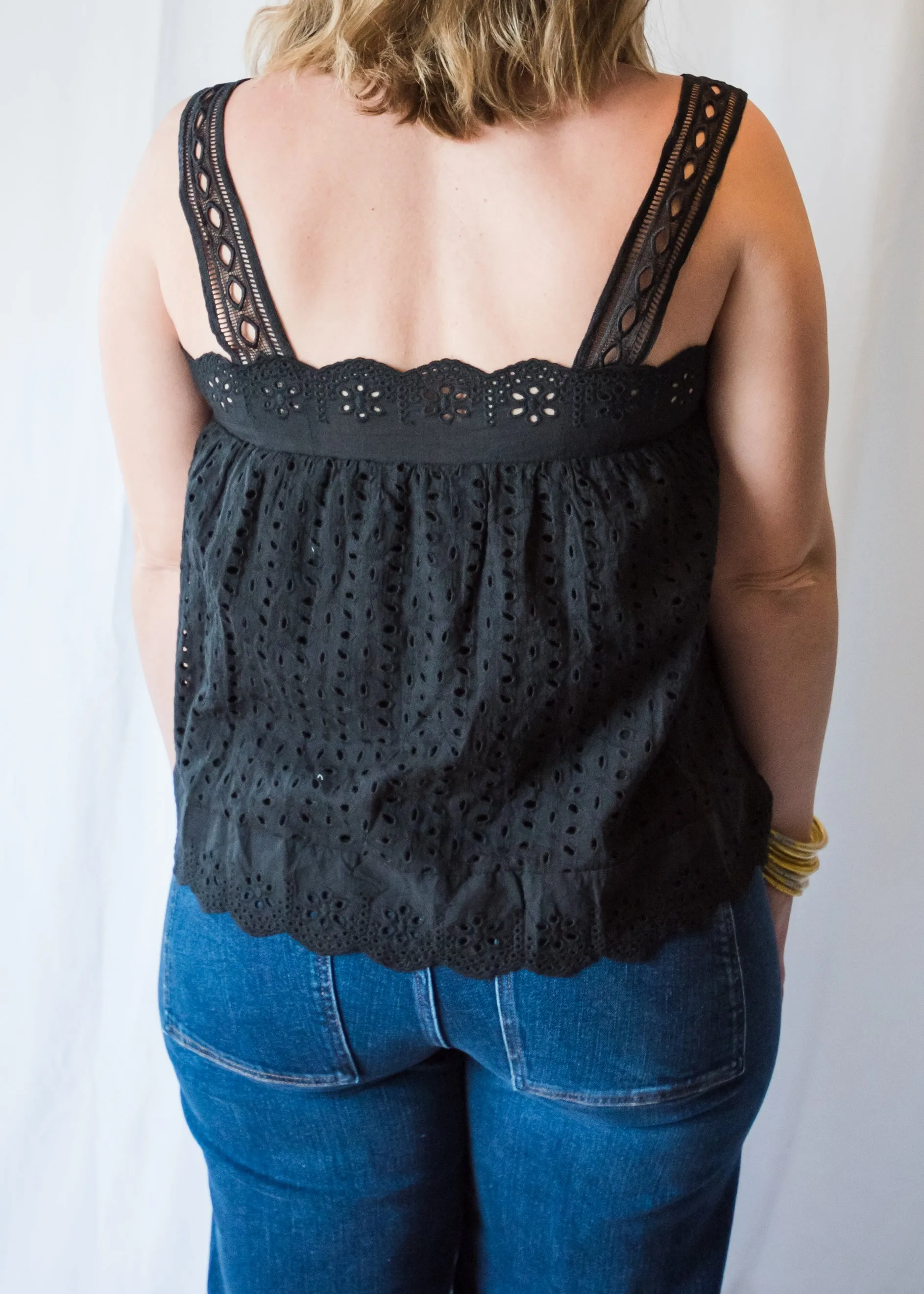 Eyes on You Eyelet Tank