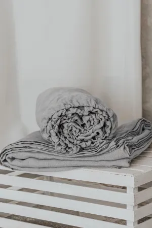 Fitted Sheet and Flat Sheet Set - Light Gray