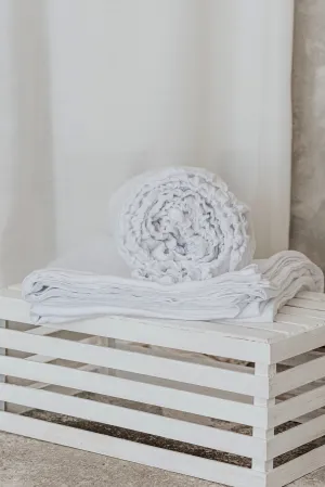 Fitted Sheet and Flat Sheet Set - White