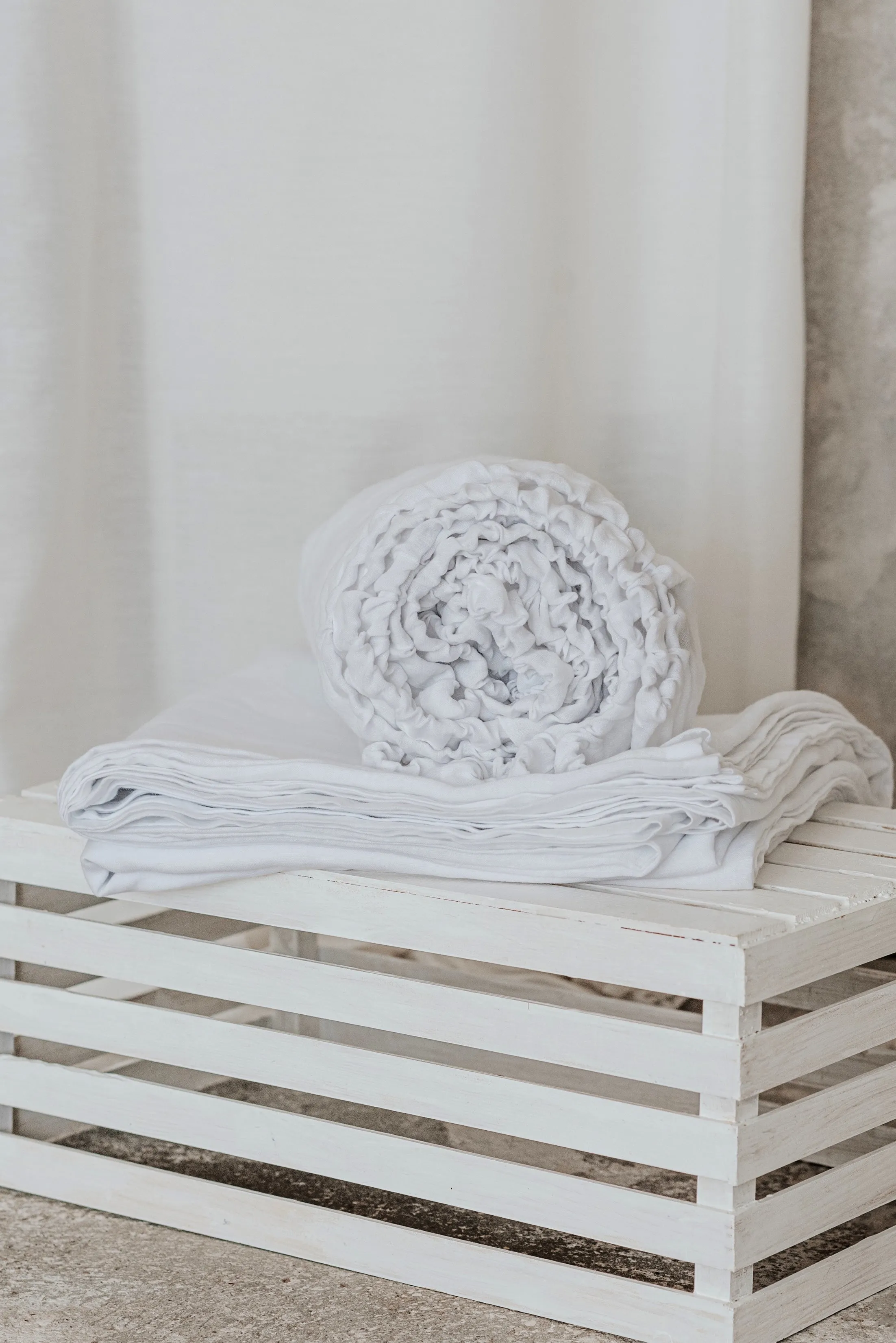 Fitted Sheet and Flat Sheet Set - White