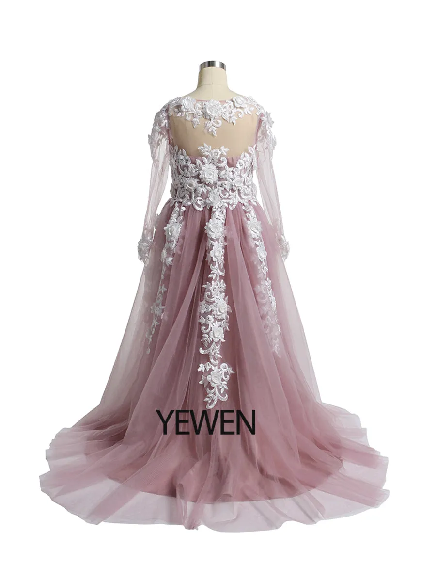 Flower Girl Dresses First Communion Dresses for Girls Lace Party Tulle Dress Princess Flower Girl Dress