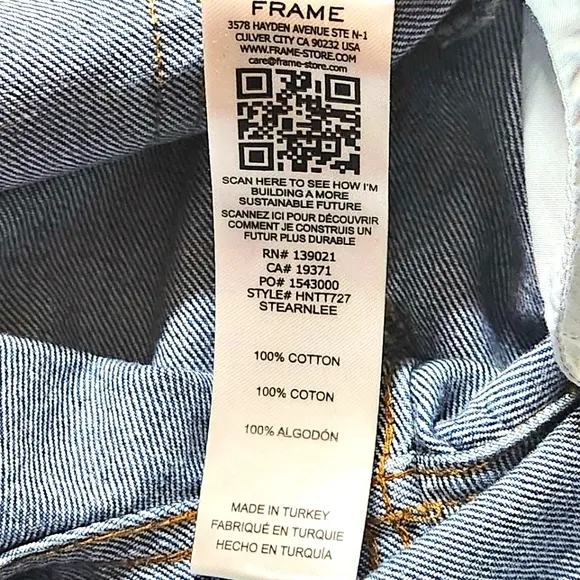 FRAME Denim Le High N Tight Taper Size 28 Stearnlee Wash