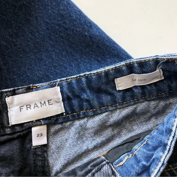 Frame Denim Le Jane Colorblock High Waist Relaxed Jeans