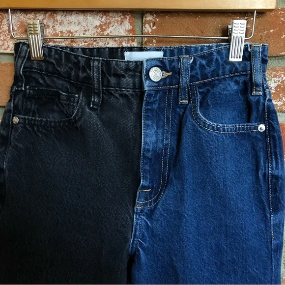 Frame Denim Le Jane Colorblock High Waist Relaxed Jeans