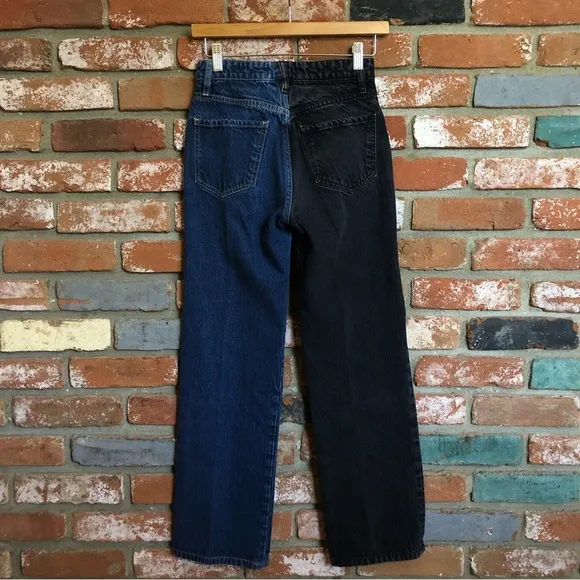 Frame Denim Le Jane Colorblock High Waist Relaxed Jeans
