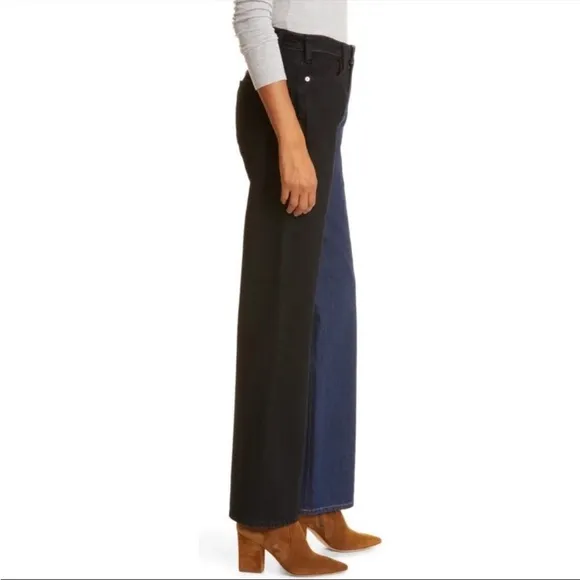 Frame Denim Le Jane Colorblock High Waist Relaxed Jeans