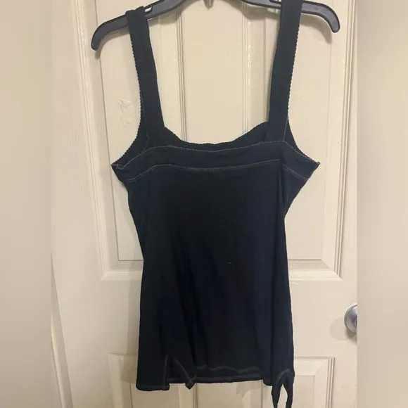 Free People Intimately End Game Pointelle Nightie in Black Retail $60 NWOT