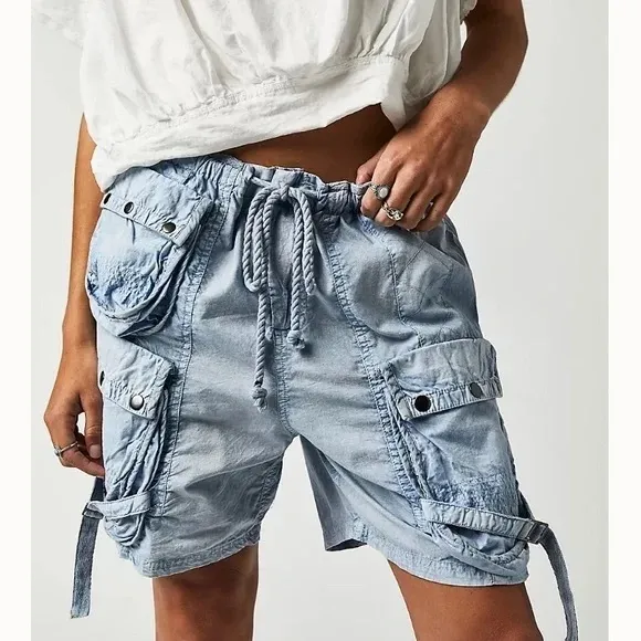 Free People Moon Bay Parachute Shorts ~ Size Large ~ NWOT