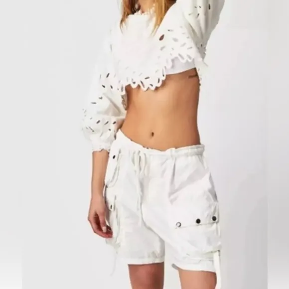 Free People Moon Bay Parachute Shorts ~ Size Large ~ NWOT