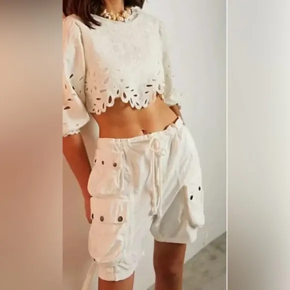Free People Moon Bay Parachute Shorts ~ Size Large ~ NWOT