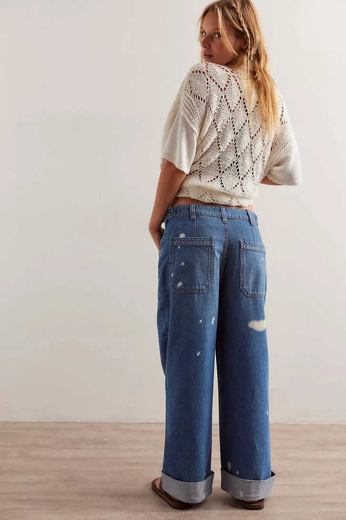 free people: palmer cuffed jean-100 years