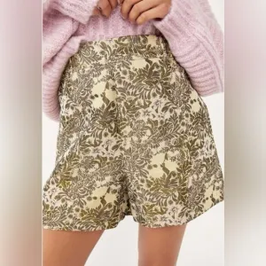 Free People Shine Like a Shorty in Jacquard Gold Combo - Size Medium