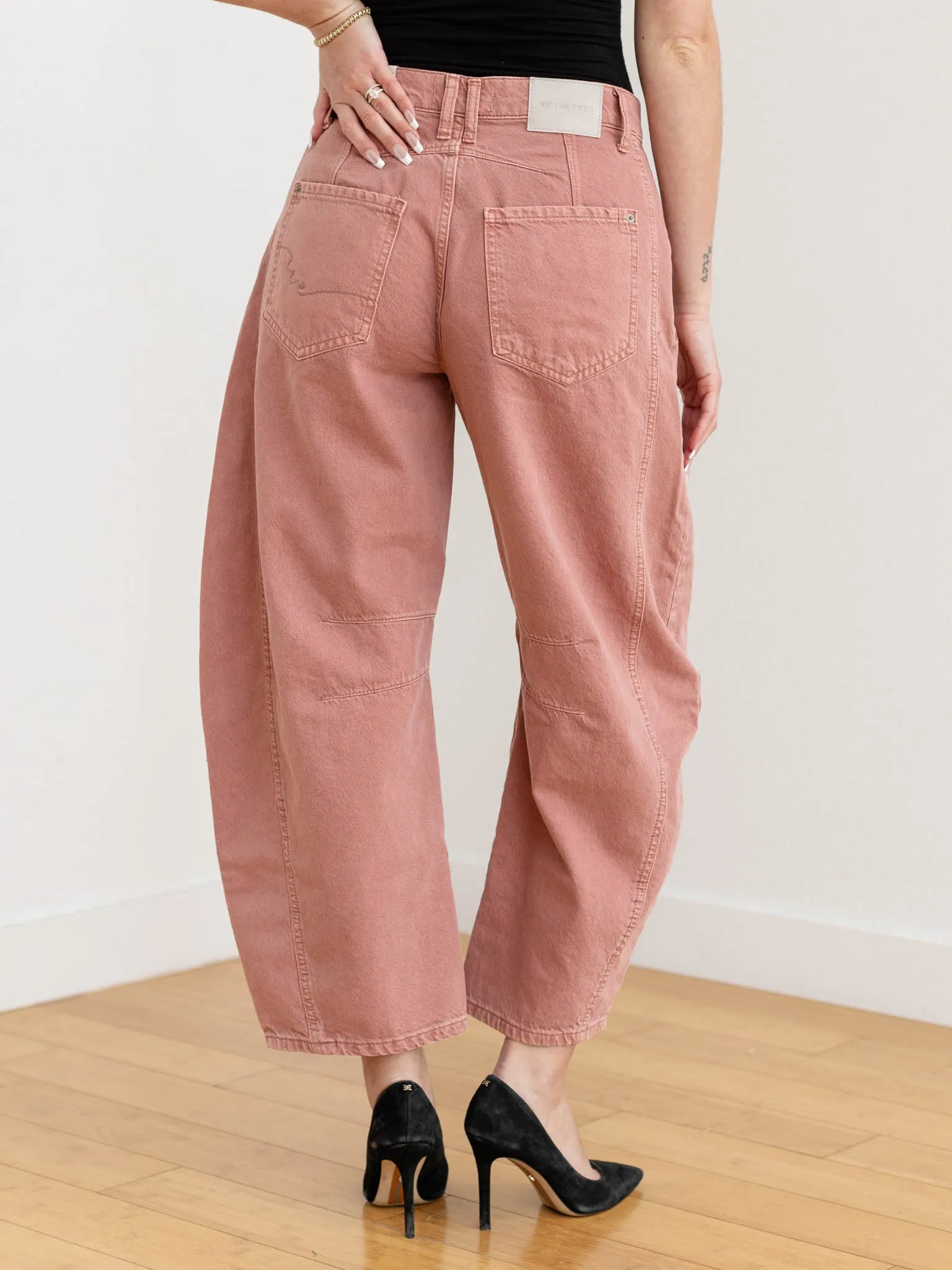 Free People Sunsetter Good Luck Mid Rise Barrel