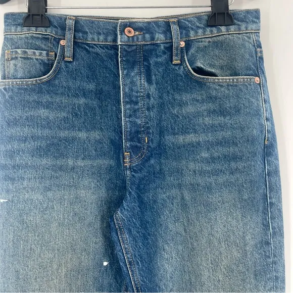 Free People We the Free Paint Splattered Maggie Tapered Baggy Boyfriend Jeans