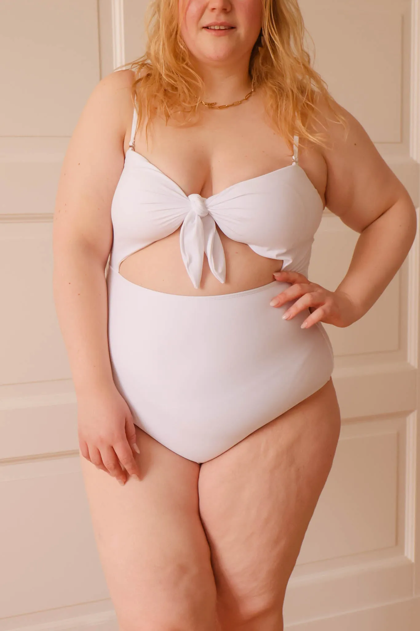 FRONT-TIE ONE-PIECE by aava