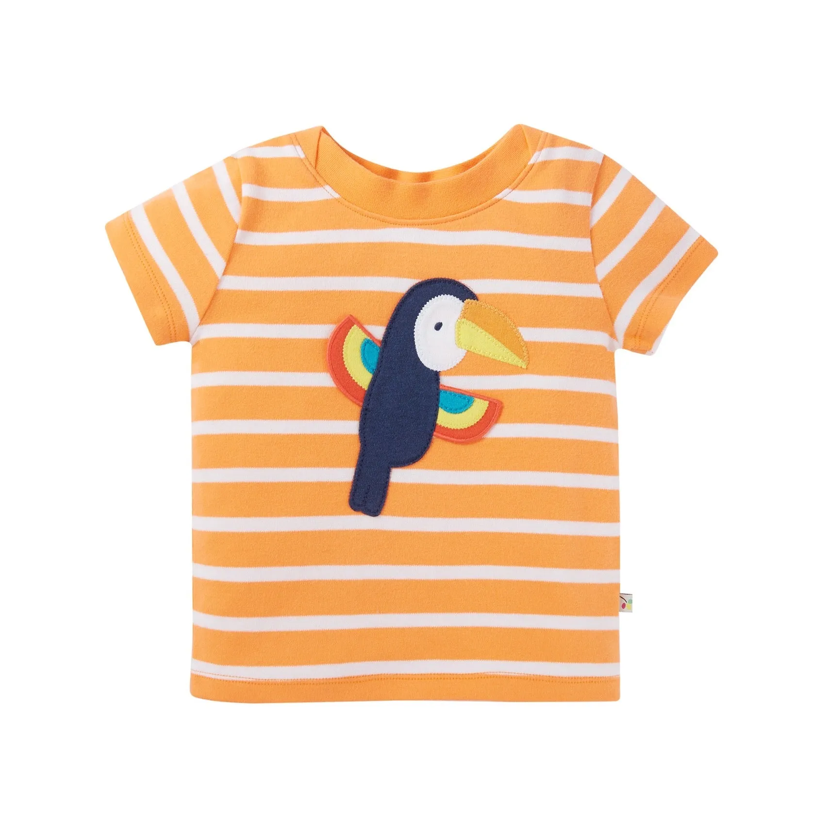 Frugi Easy On Infant T-Shirt Pj2b6 Breton Toucan